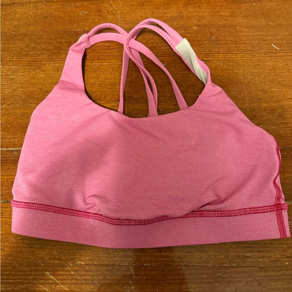 Pink lululemon energy bra Size 4